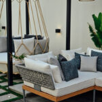 Checkered L-shape Sofa 2