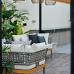 Checkered L-shape Sofa 4