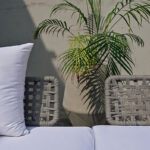 Checkered L-shape Sofa 7